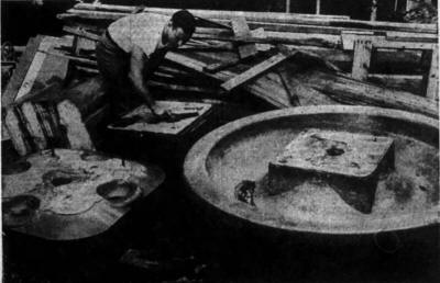 NHA Fountain pieces in storage in Portland, ME in 1947